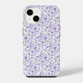 Funda Para iPhone 14 Mariposa violeta estética