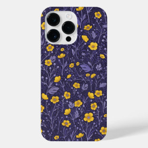 Funda Para iPhone 14 Pro Max Mariposas, amarillas y violetas