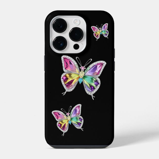 Funda Para iPhone Mariposas de Cristal Arcoíris Enjoyadas (Reverso )