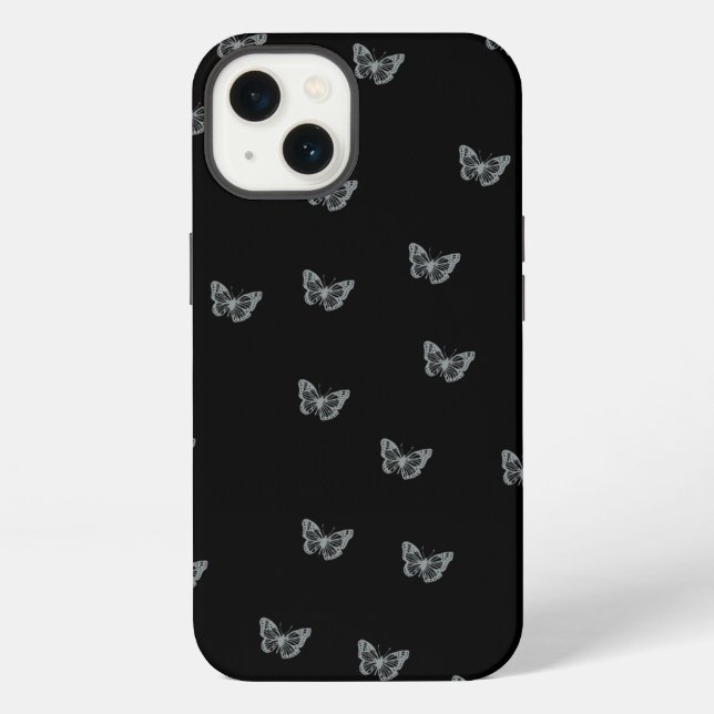 Funda Para iPhone Mariposas de Plata (Reverso )