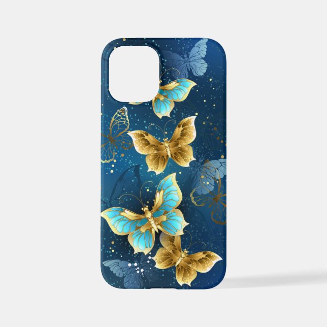 Funda Para iPhone Mariposas doradas (Reverso )