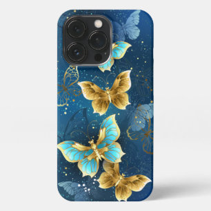 Funda Para iPhone 13 Pro Mariposas doradas
