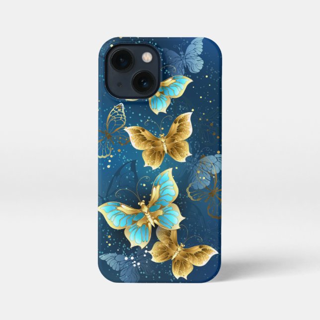 Funda Para iPhone Mariposas doradas (Reverso )