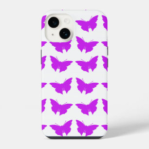 Funda Para iPhone 14 Mariposas Moradas Negritas Mod