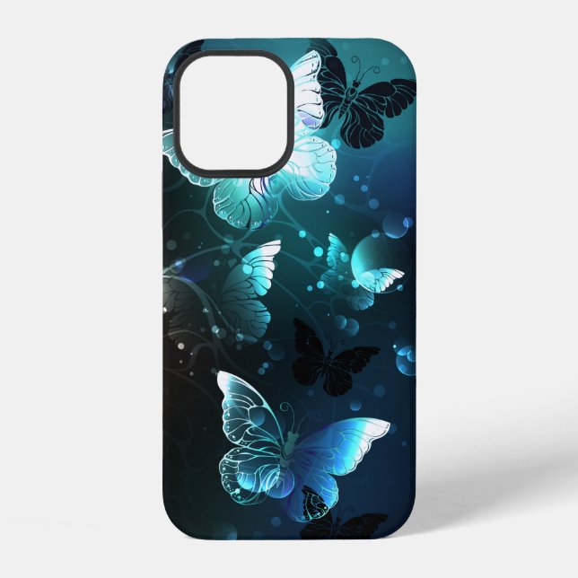 Funda Para iPhone Mariposas nocturnas de menta (Reverso )