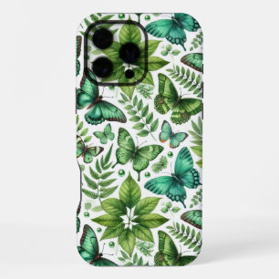Funda Para iPhone 16 Pro Max Mariposas Verde Azul