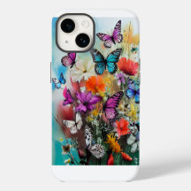 Mariposas y flores