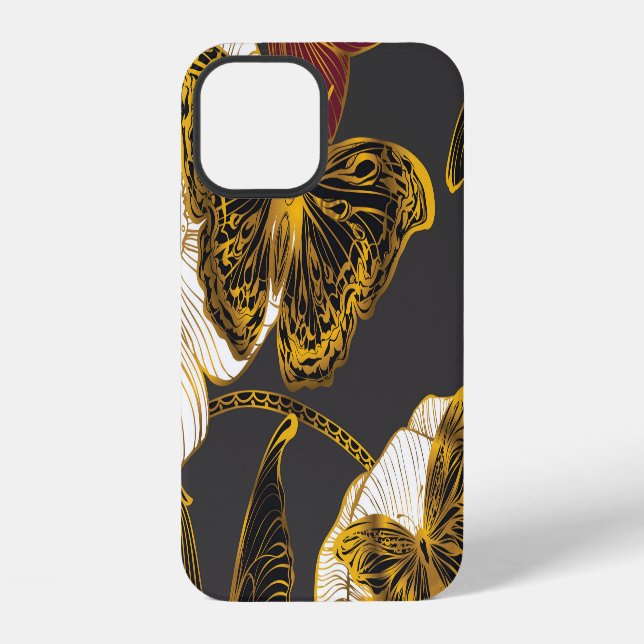 Funda Para iPhone Mariposas y Flores: Patrón Boho de Primavera (Reverso )