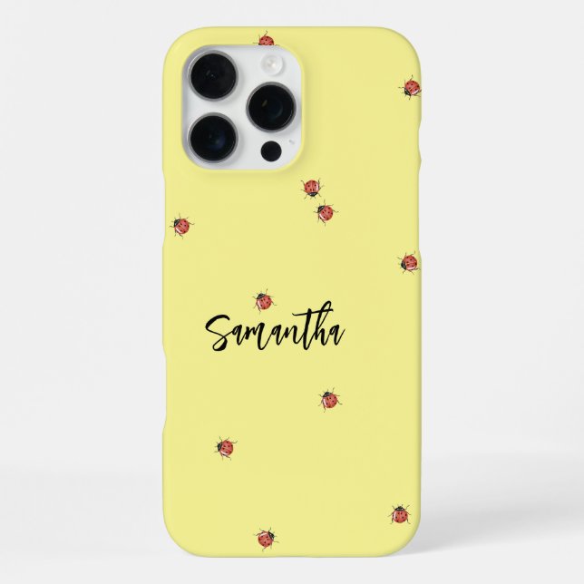 Funda Para iPhone Mariquita Amarilla  (Reverso )