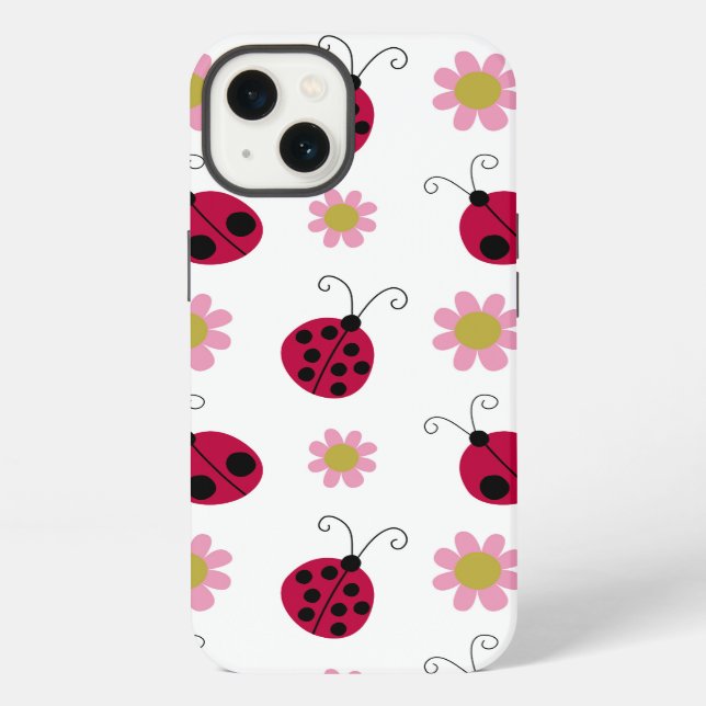Funda Para iPhone Mariquitas y Flores (Reverso )