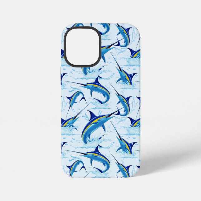 Funda Para iPhone Marlín Azul Saltando del Océano (Reverso )
