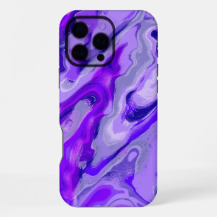 Funda Para iPhone 16 Pro Max Mármol abstracto colorido violeta púrpura amatista