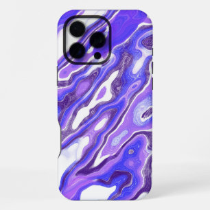 Funda Para iPhone 16 Pro Max Mármol Abstracto Colorido Violeta Púrpura Amatista