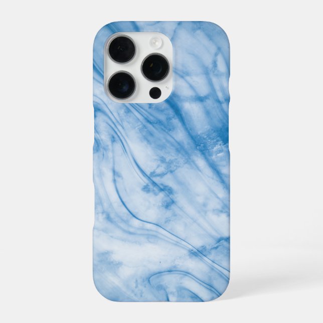 Funda Para iPhone Mármol Azul Elegante  (Reverso)