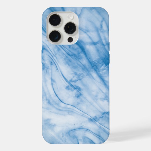 Funda Para iPhone Mármol Azul Elegante (Reverso )