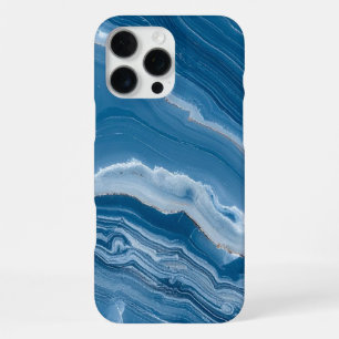 Funda Para iPhone 16 Pro Max Mármol azul polvoriento de piedra moderna