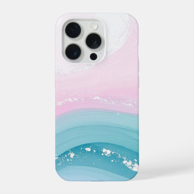 Funda Para iPhone Mármol azul polvoriento de piedra moderna (Reverso )