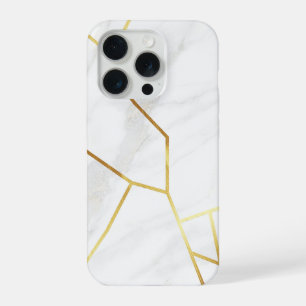 Mármol Blanco Elegante y Kintsugi Geométrico de Or