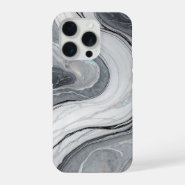 Mármol Blanco Gris Remolino Holográfico de Lujo