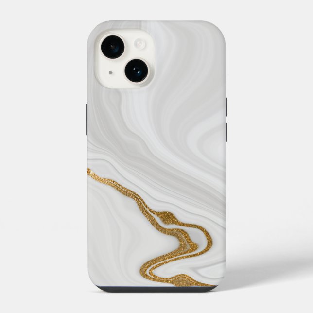 Funda Para iPhone Mármol gris blanco patrón iPhone / Android (Reverso )