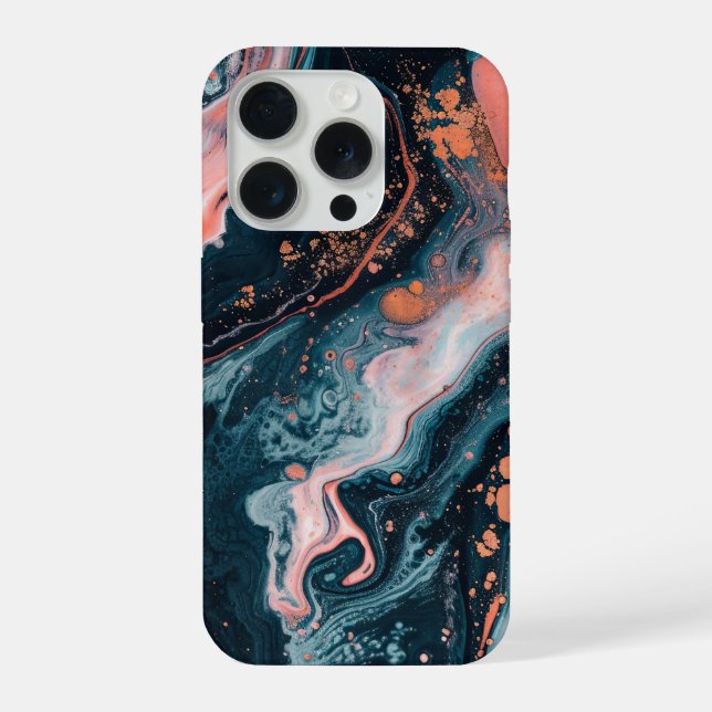 Funda Para iPhone Mármol líquido abstracto moderno (Reverso )