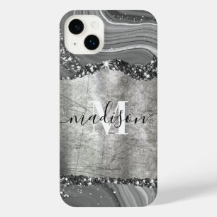 Funda Para iPhone 14 Plus Mármol metalizado y plateado