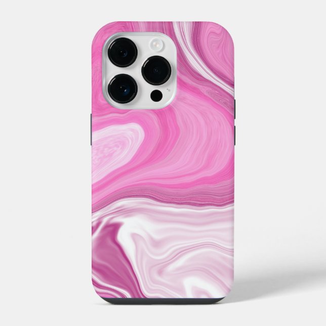 Funda Para iPhone Mármol rosa y blanco (Reverso )