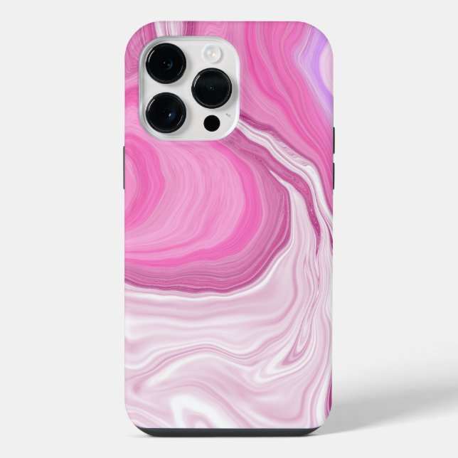 Funda Para iPhone Mármol rosa y blanco (Reverso )