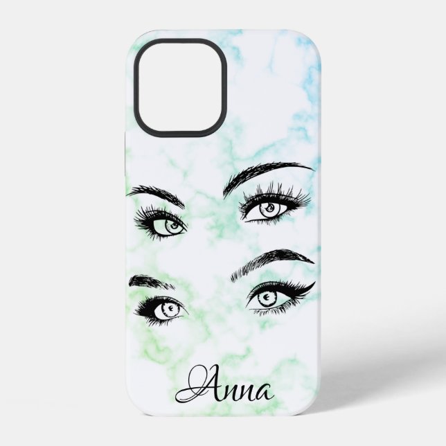 Funda Para iPhone Mármol verde de moda de Guay, ojos (Reverso )