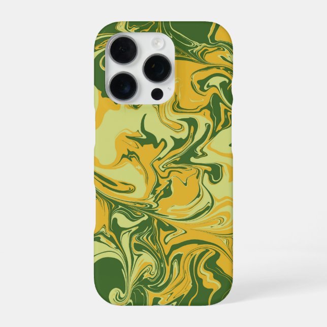 Funda Para iPhone Mármol verde - estilo de mármol de papel (Reverso)