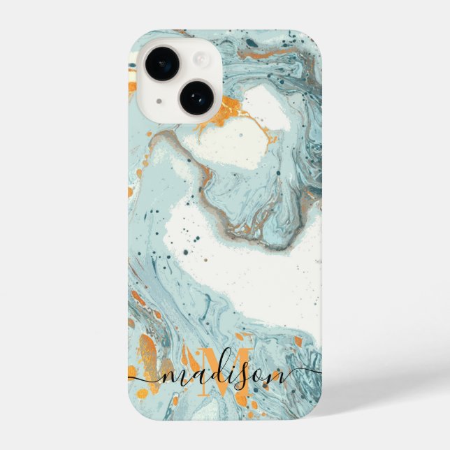 Funda Para iPhone Mármol y Purpurina Resumen (Reverso )