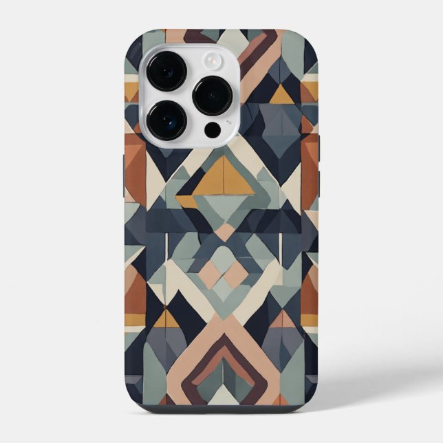 Funda Para iPhone marrón blanco y negro azul  (Reverso )