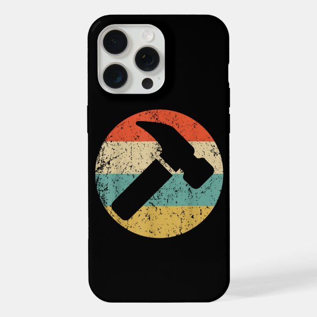 Funda Para iPhone Martillo Retro Antiguo Carpintero (Reverso )