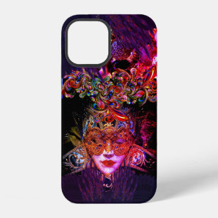 Funda Para iPhone 12 Máscara de Baile de Máscaras cara gótica morado ro
