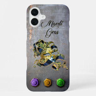 Funda Para iPhone 16 Plus Máscara de máscara de Mardi Gras de SlipperyJoe's 