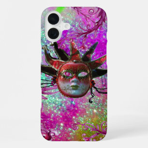 Funda Para iPhone 16 Plus MÁSCARA DE PAYASO ROJA NEGRA Fiesta de disfraces M
