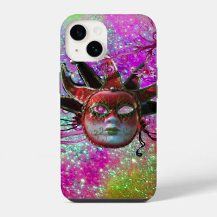 Funda Para iPhone 14 MÁSCARA DE PAYASO ROJO NEGRO Fiesta de disfraces M
