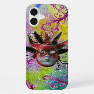 Funda Para iPhone 16 Plus MÁSCARA DE PAYASO ROJO NEGRO Mascarada Púrpura Ver