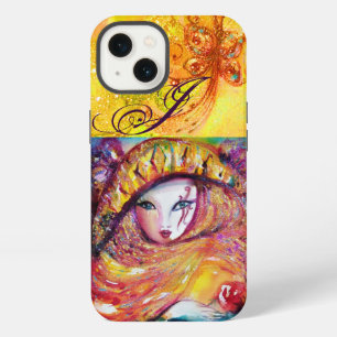 MÁSCARA VENECIANA - MÁSCARA CON MONOGRAMA AMARILLO