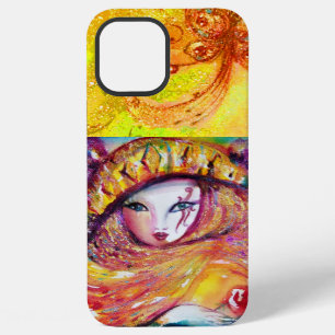 FUNDA PARA iPhone 12 PRO MAX MÁSCARA VENECIANA - MÁSCARA EN AMARILLO