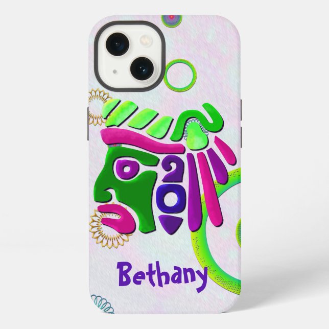 Funda Para iPhone Máscaras Africanas Celestiales PERSONALIZADAS 3D (Reverso )