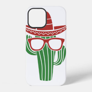 Funda Para iPhone 12 Mascota de cactus genial con sombrero y gafas i