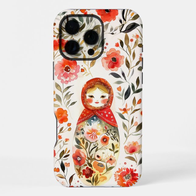 Funda Para iPhone Matrioska, muñeca rusa (Reverso )