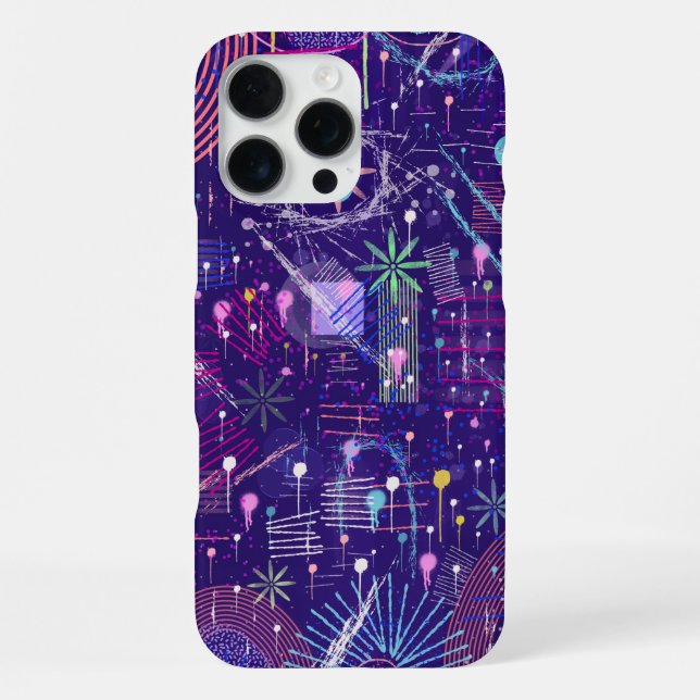 Funda Para iPhone Maximalist Abstract on Purple (Reverso )