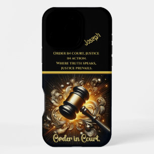 Funda Para iPhone 16 Pro Max Mazo de Justicia Preparado para el Orden en el Tri