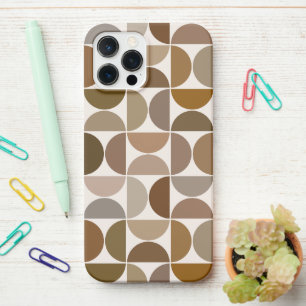 Funda Para iPhone 12 Pro Max MCM Semicircles Browns+Cream Big Pattern