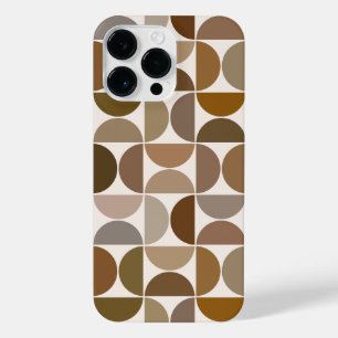 Funda Para iPhone 14 Pro Max MCM Semicircles Browns+Cream Big Pattern