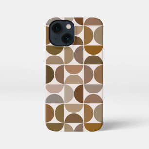Funda Para iPhone 13 Mini MCM Semicircles Browns+Cream Big Pattern