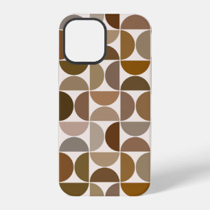 Funda Para iPhone 12 Pro MCM Semicircles Browns+Cream Big Pattern