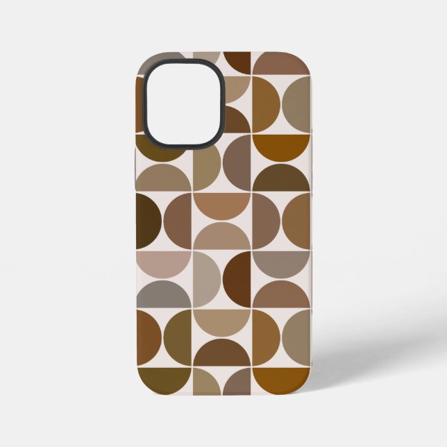 Funda Para iPhone MCM Semicircles Browns+Cream Big Pattern (Reverso )